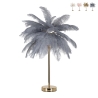 Tafellamp met veren lampenkap en 2 lichtpunten Palm S Kosten