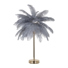Tafellamp met veren lampenkap en 2 lichtpunten Palm S 
