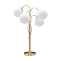 Tafellamp met metalen voet en matte glazen bollen Glamy 4T Aanbieding