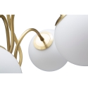 Tafellamp met metalen voet en matte glazen bollen Glamy 4T Aanbod