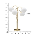 Tafellamp met metalen voet en matte glazen bollen Glamy 4T Keuze
