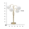 Tafellamp met metalen voet en matte glazen bollen Glamy 4T Keuze