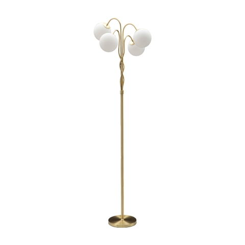 Lampadaire avec structure tissée et sphères en verre dépoli Glamy 4 Promotion