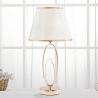 Elegante tafellamp met goudkleurige voet en beige lampenkap Flush S Verkoop