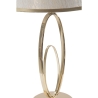 Elegante tafellamp met goudkleurige voet en beige lampenkap Flush S Korting