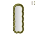 Miroir mural ou sur pied design ondulé en velours 60x160cm Miki Vente
