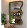 Miroir mural ou sur pied en velours ondulé latéral 60x90cm Tod Vente