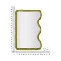Miroir mural ou sur pied en velours ondulé latéral 60x90cm Tod Catalogue