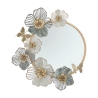 Miroir mural rond avec décorations florales 3D Amy Promotion