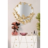 Miroir rond mural doré avec papillons décoration 74cm Butterfly S Modèle