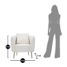 Fauteuil en velours glam avec pieds dorés et coussin Bucarest-P 