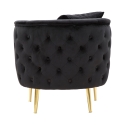 Fluwelen glam fauteuil met gouden poten en kussen Bucarest-P Kosten