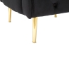 Fluwelen glam fauteuil met gouden poten en kussen Bucarest-P 