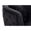 Fluwelen glam fauteuil met gouden poten en kussen Bucarest-P 