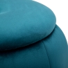 Pouf de rangement rond en velours avec base métallique 43cm Paris Catalogue