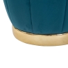 Pouf de rangement rond en velours avec base métallique 43cm Paris Choix