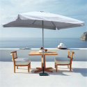 Parasol de jardin droit rectangulaire 3x2 en aluminium bar hôtel Eden Remises