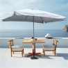 Parasol de jardin droit rectangulaire 3x2 en aluminium bar hôtel Eden Remises