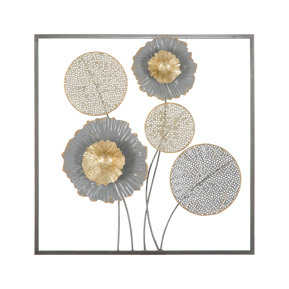3D metalen wanddecoratie bloemmotief Sqity Aanbieding 3D metalen wanddecoratie bloemmotief Sqity Aanbieding