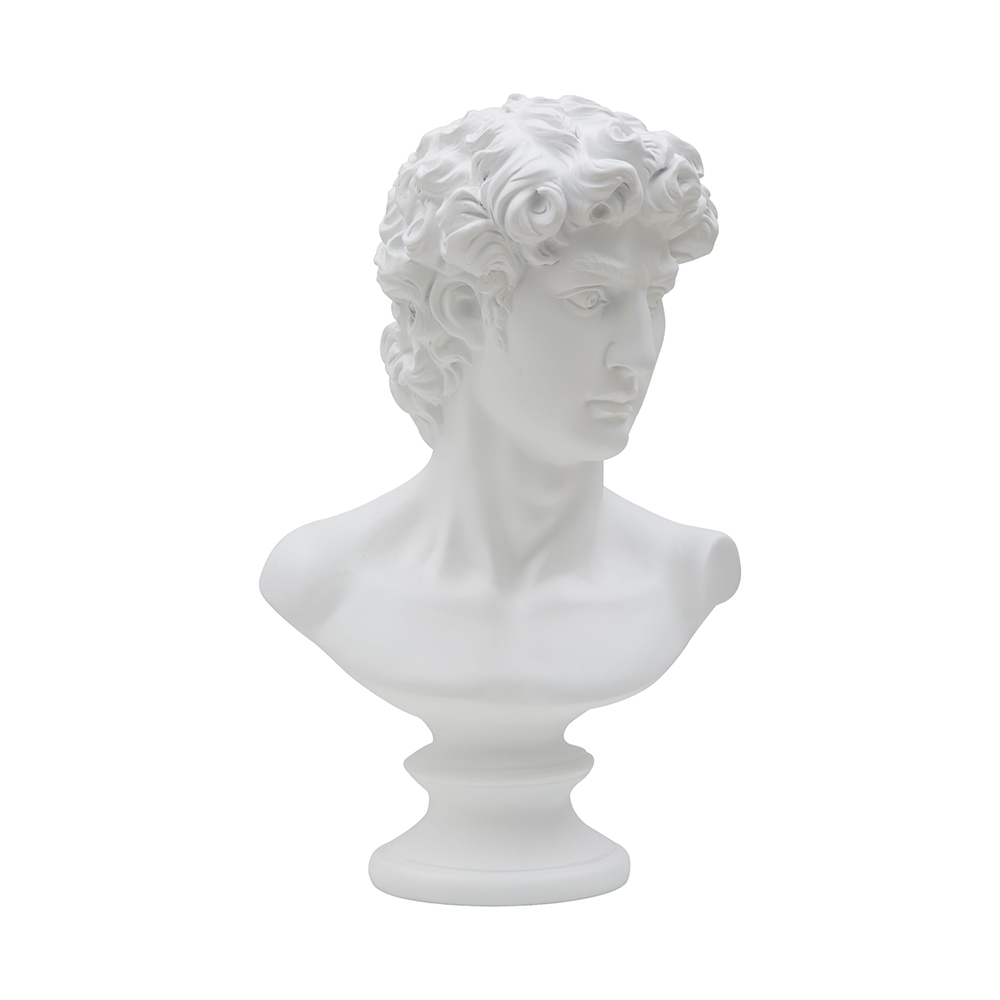Sculpture classique décorative buste en polyrésine h34cm Man Promotion
