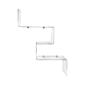 Transparante plexiglas wandplank met modern design VA-ET-VIENT 2 Model