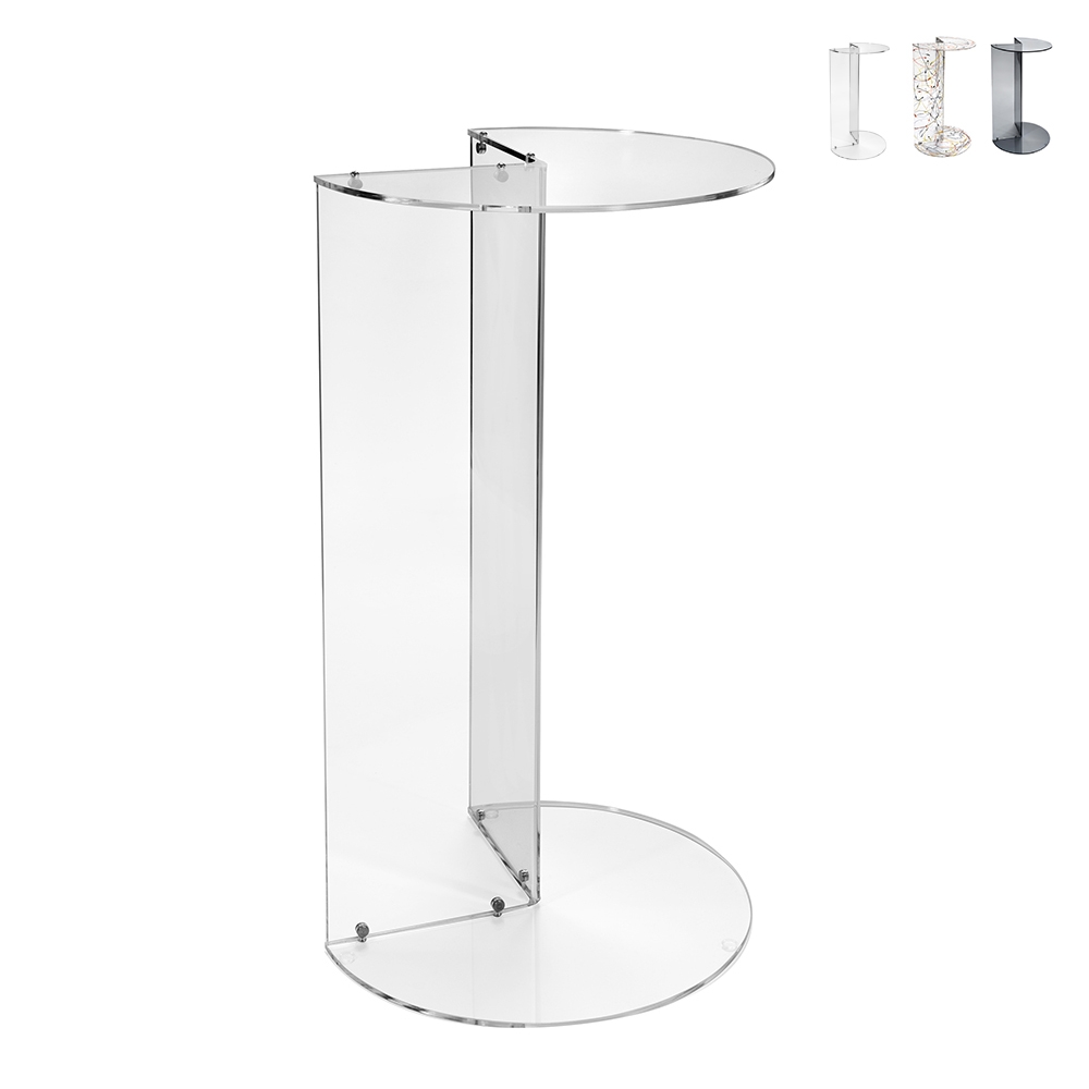Hoge salontafel in transparant plexiglas Atari Aanbieding Hoge salontafel in transparant plexiglas Atari Aanbieding