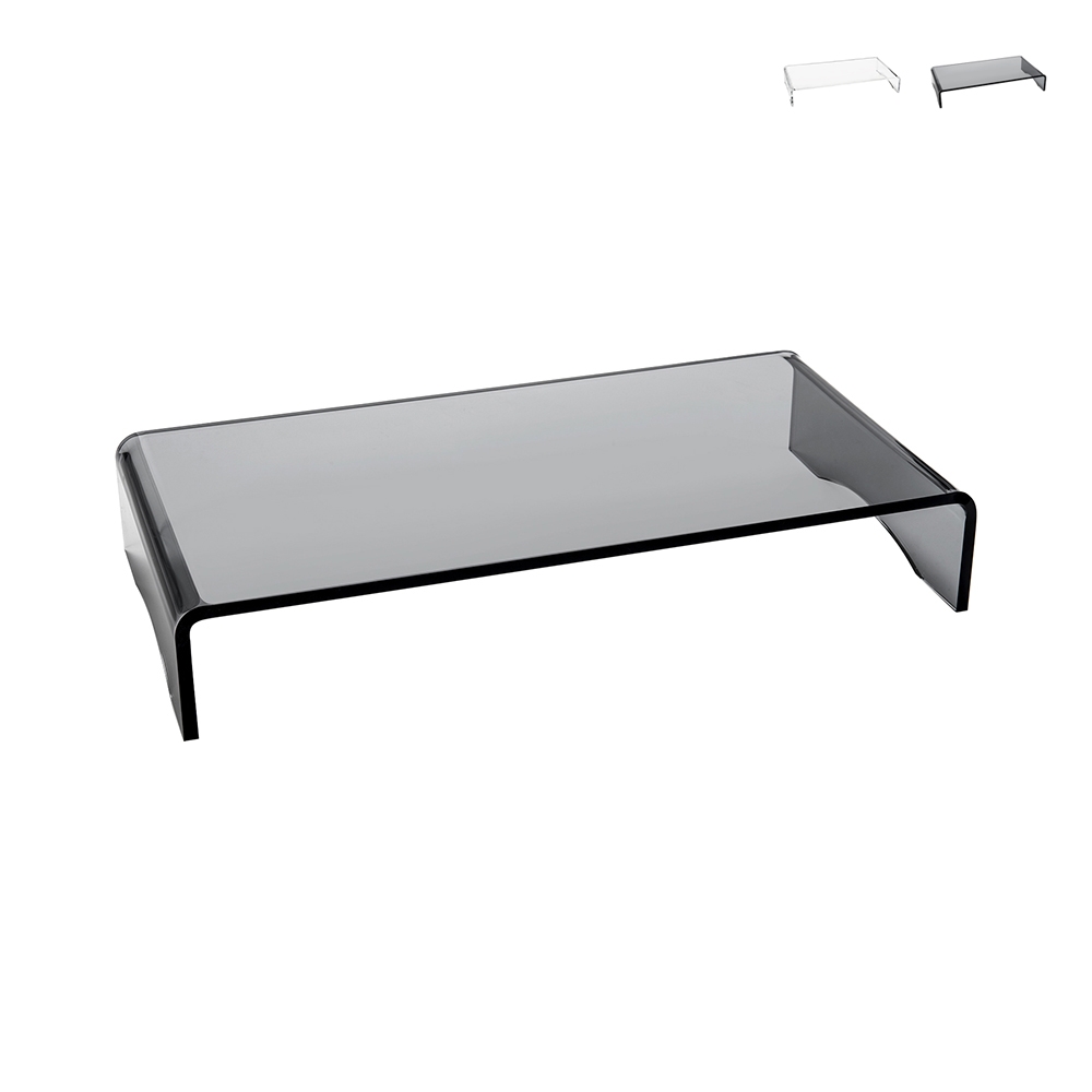Support moniteur de bureau en plexiglas transparent 25x49x8cm Oly Promotion