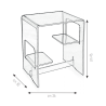 Transparante plexiglas salontafel nachtkastje Enan Kosten
