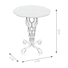 Table haute ronde 50 cm de salon en plexiglas transparent Arabesco Medium Achat