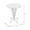 Table d'appoint rond 36 cm en plexiglas transparent Arabesco Small Caractéristiques