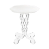 Ronde hoge salontafel 36cm van transparant plexiglas Arabesco Small Kortingen