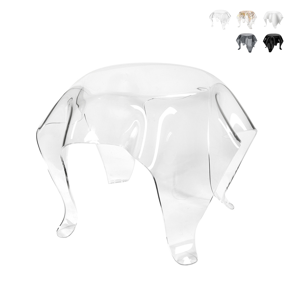 Ronde salontafel 60cm design in transparant plexiglas Drappeggi Aanbieding Ronde salontafel 60cm design in transparant plexiglas Drappeggi Aanbieding