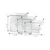 Ensemble de 3 tables basses en plexiglas transparent Trix 
