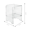 Transparante plexiglas nachtkastje voor slaapkamer Accanto 