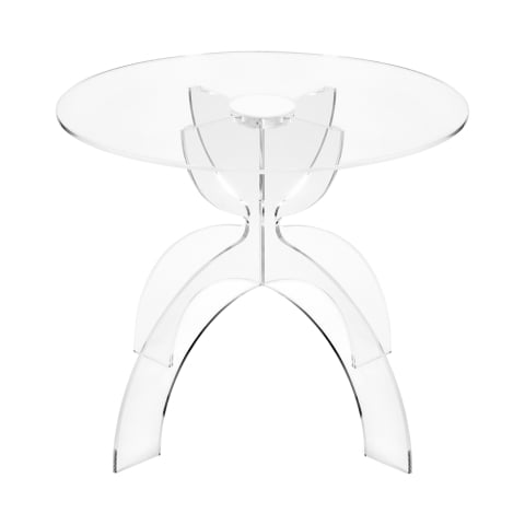 Salontafel rond 50cm in transparant plexiglas Tessara Aanbieding