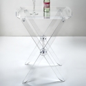 Table pliante transparente avec plateau repas Plié Vente