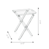 Table pliante transparente avec plateau repas Plié Choix
