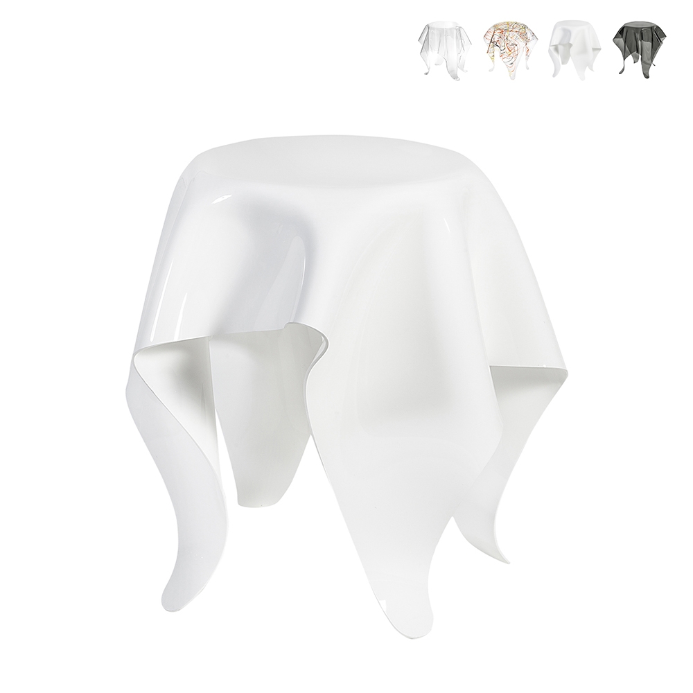 Design ronde hoge tafel in transparant plexiglas Drappeggi Aanbieding Design ronde hoge tafel in transparant plexiglas Drappeggi Aanbieding