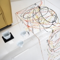 Table basse moderne en plexiglas transparent 50x40x50cm 80'S Big Choix