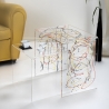 Moderne salontafel in transparant plexiglas 50x40x50cm 80'S Big Catalogus