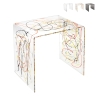 Table basse moderne en plexiglas transparent 50x40x50cm 80'S Big Réductions