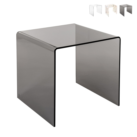 Moderne salontafel van transparant plexiglas 50x40x50cm 80'S Big Aanbieding