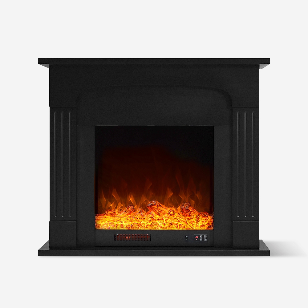 Elektrische open haard met zwart frame en laag verbruik Ludvika N Aanbieding