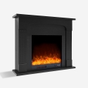 Cheminée électrique cadre design noir à faible consommation Ludvika N Offre