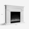 Cheminée électrique cadre design noir à faible consommation Ludvika N Remises
