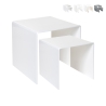 Ensemble de 2 tables basses modernes en plexiglas transparent 80'S Promotion
