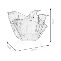 Transparante plexiglas plantenpot voor binnen Drappeggi 
