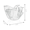 Transparante plexiglas plantenpot voor binnen Drappeggi 