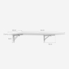 Table murale pliante pour cuisine bureau 120x60cm Jeremy 