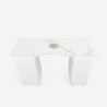 Table manucure avec aspirateur roulettes plateau en marbre Makrana Vente